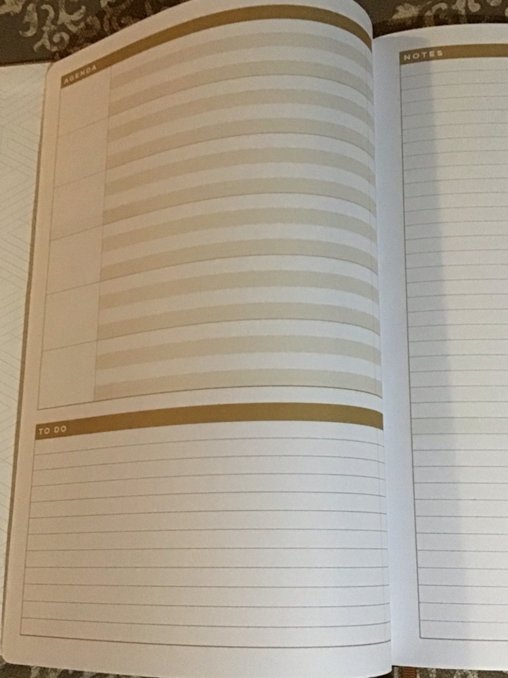 PRICE⬇️Undated Project Planner-Tan Faux Pebbled Leather Hard Cover - Picture 3 of 4